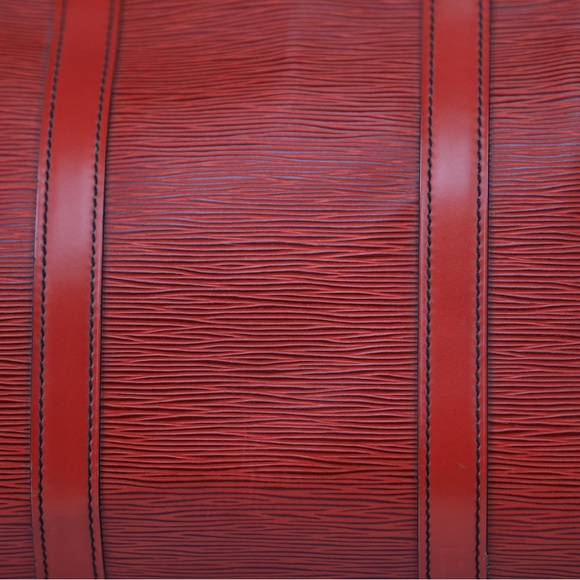 💯Authentic Keepall 50 Red Epi Leather Duffel Bag - Picture 5 of 7